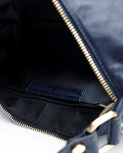 Borsa in pelle CARRIE blu - LOVING BAGS