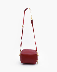 Borsa in pelle ALMA bordeaux - LOVING BAGS