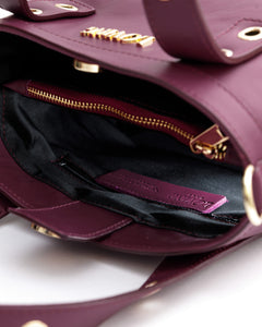 Borsa in pelle Maya PRUGNA - LOVING BAGS