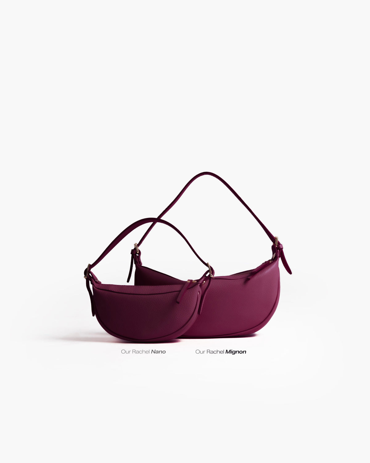Borsa in pelle RACHEL NANO bordeaux - LOVING BAGS