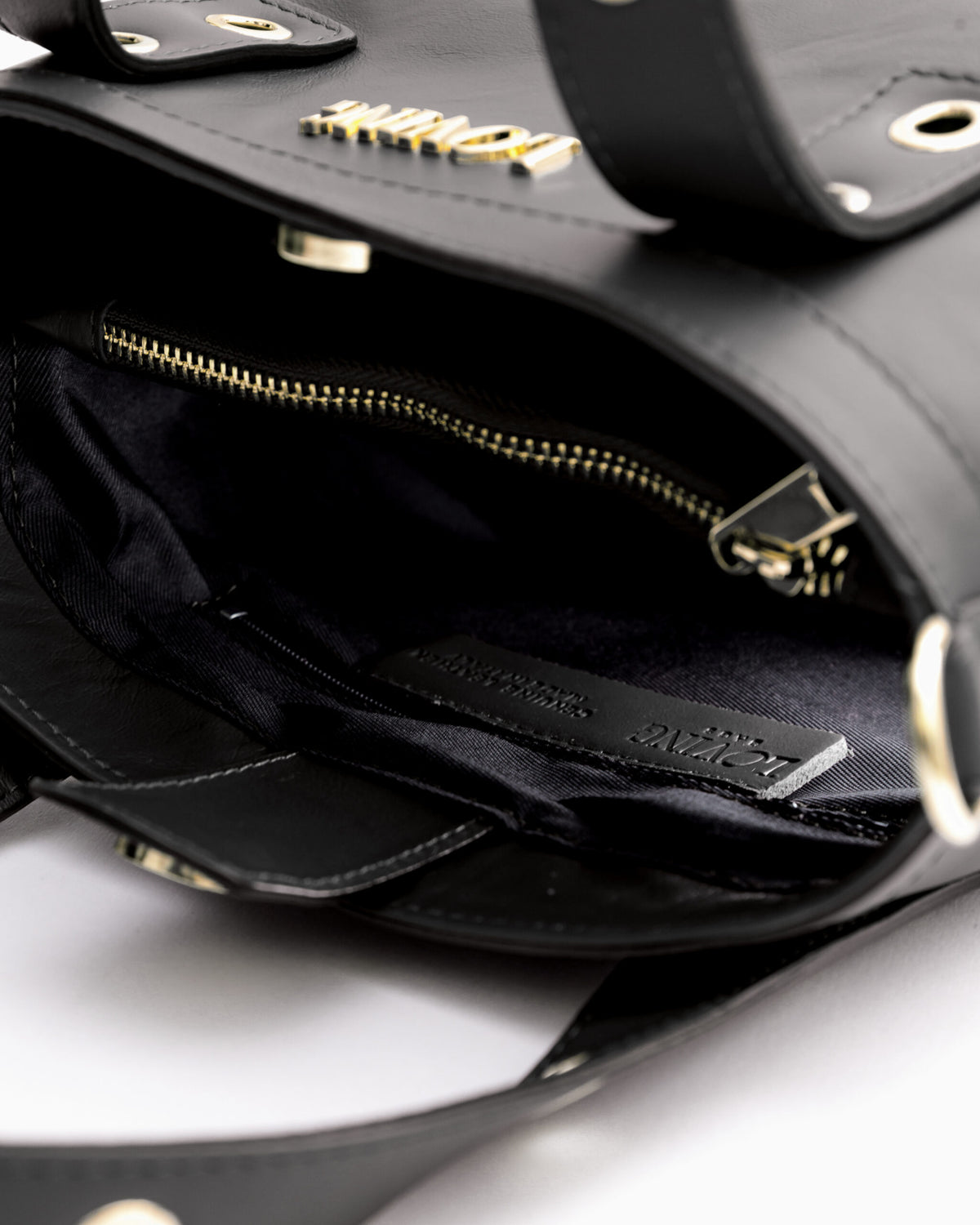 Borsa in pelle Maya NERA- LOVING BAGS