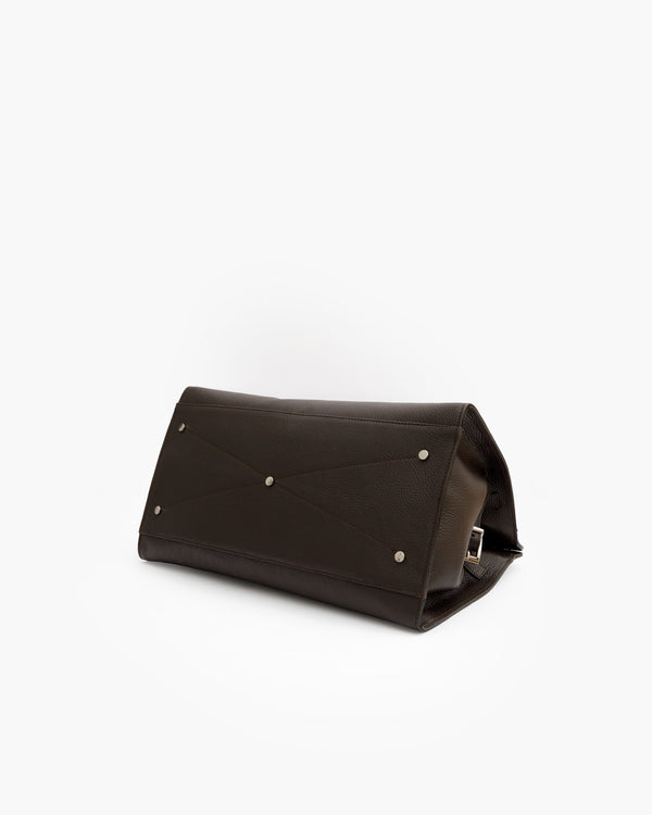 Borsa in pelle WORK testa di moro - MDR STUDIOS