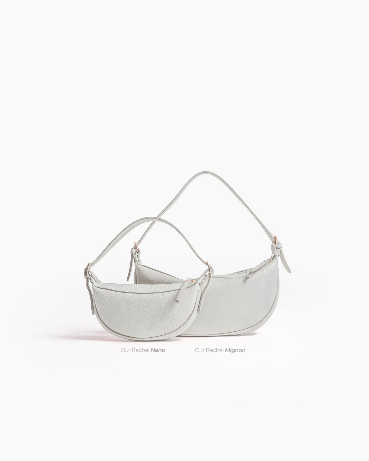 Borsa in pelle RACHEL NANO grigio perla - LOVING BAGS