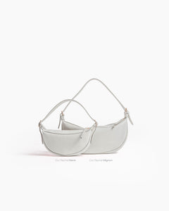 Borsa in pelle RACHEL NANO grigio perla - LOVING BAGS