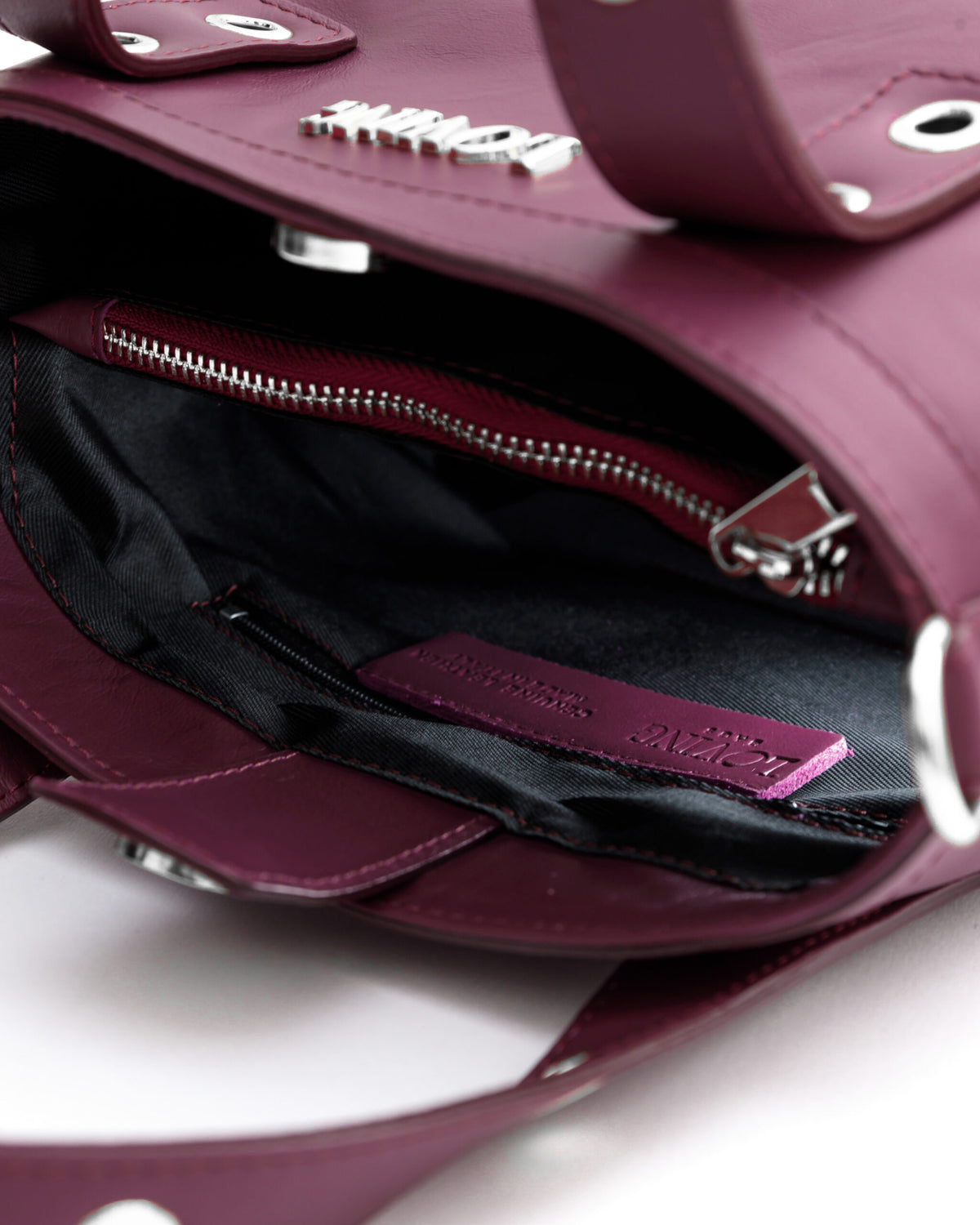 Borsa in pelle Maya PRUGNA - LOVING BAGS