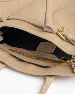 Borsa in pelle VIVIENNE beige - LOVING BAGS