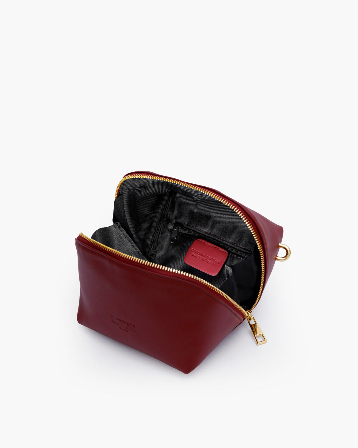 Borsa in pelle ALMA bordeaux - LOVING BAGS