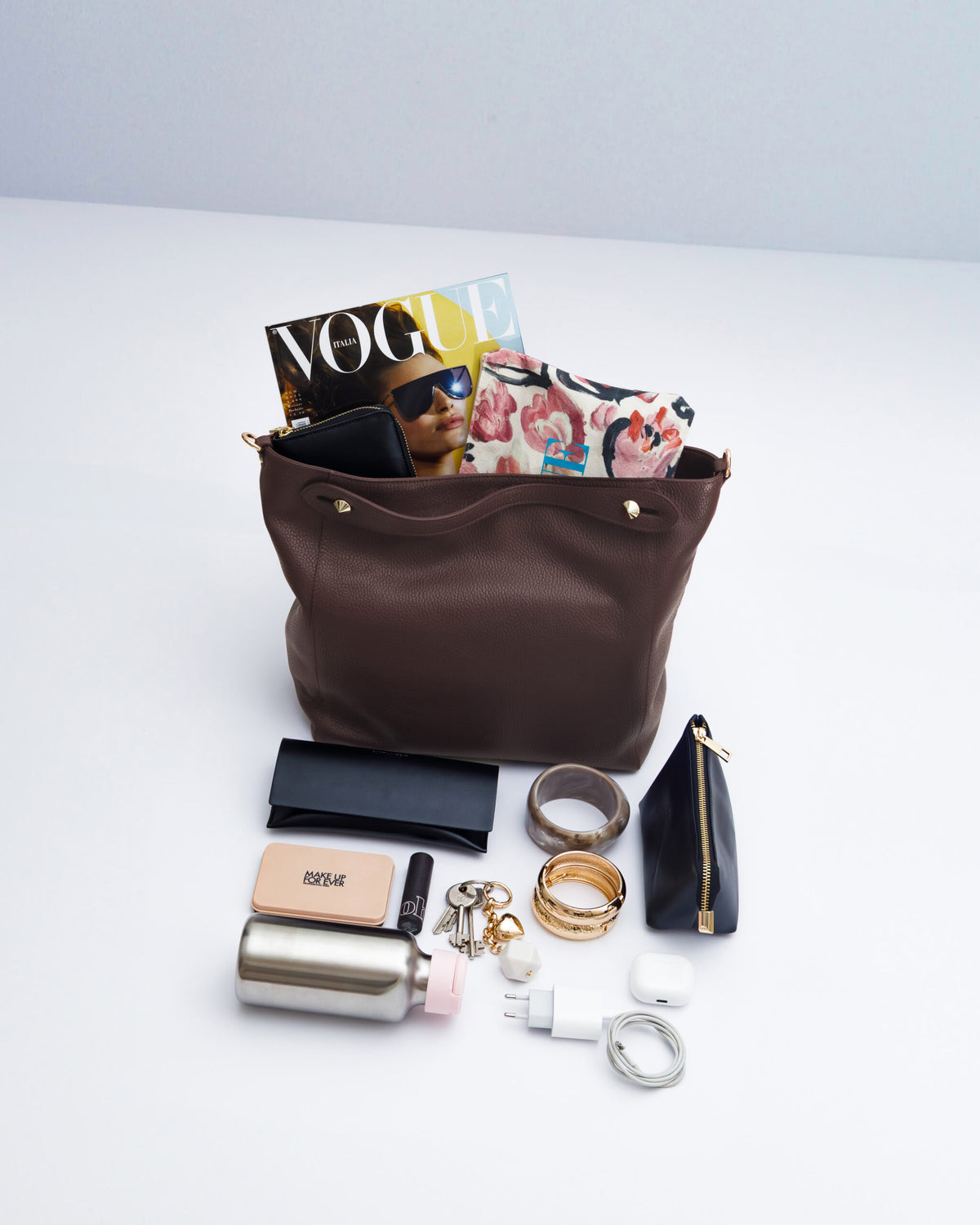 Borsa in pelle OLIVIA cioccolato - LOVING BAGS