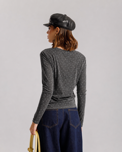 Maglia in lyocell con microfiori - CHF9033