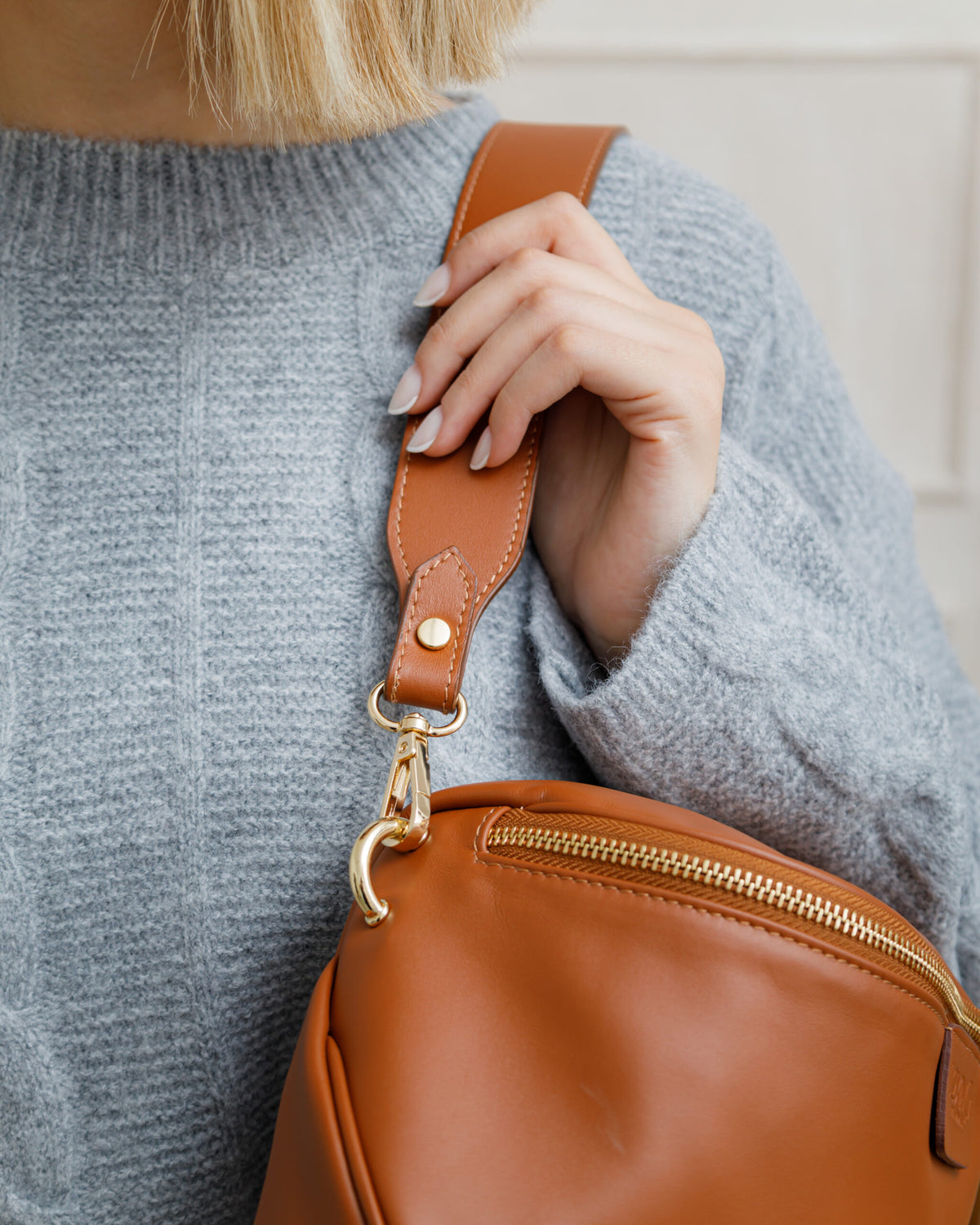 Manico in pelle CUOIO - LOVING BAGS