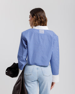 Camicia crop quadretti - 12997