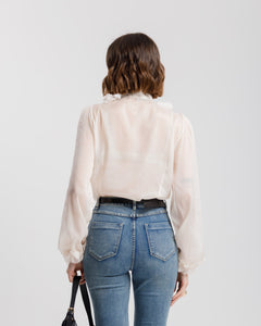 Camicia con rouches ECRU' - CHY8725