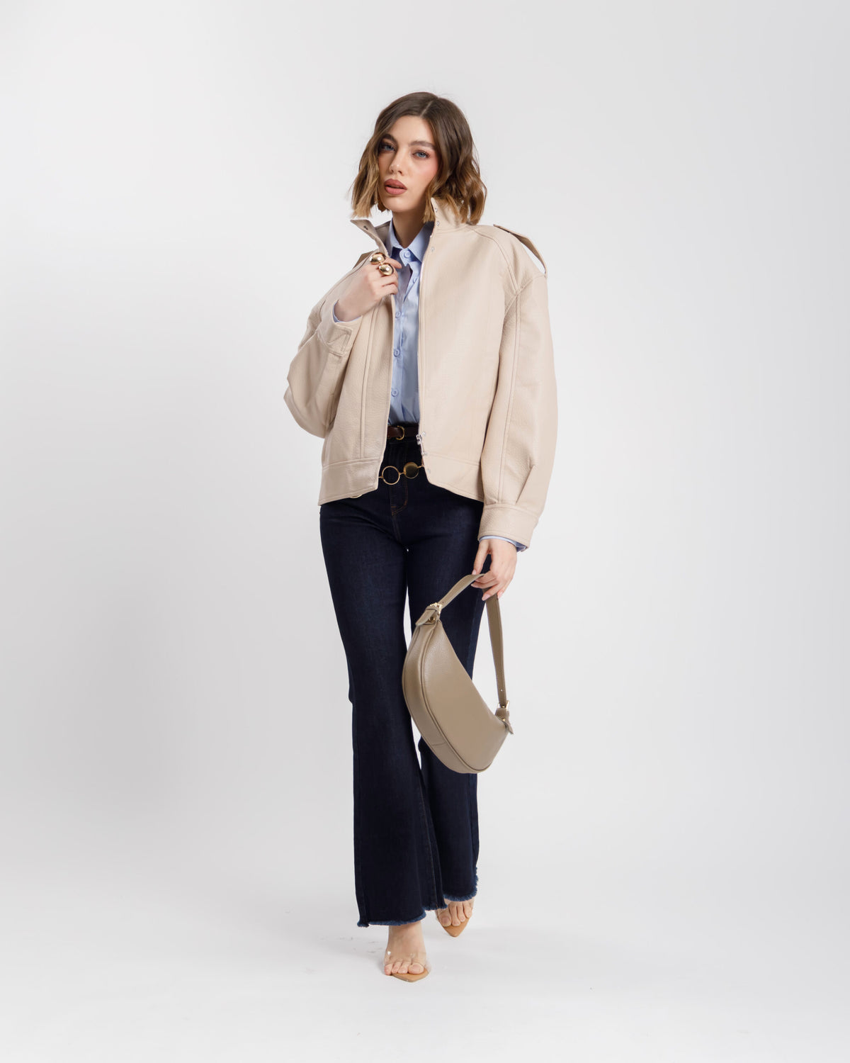Jeans flare blu scuro - 9363