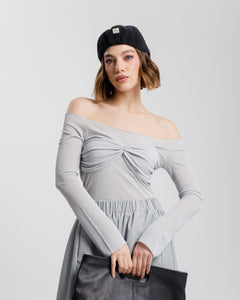 Maglia in lino con arriccio - H13092