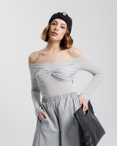 Maglia in lino con arriccio - H13092