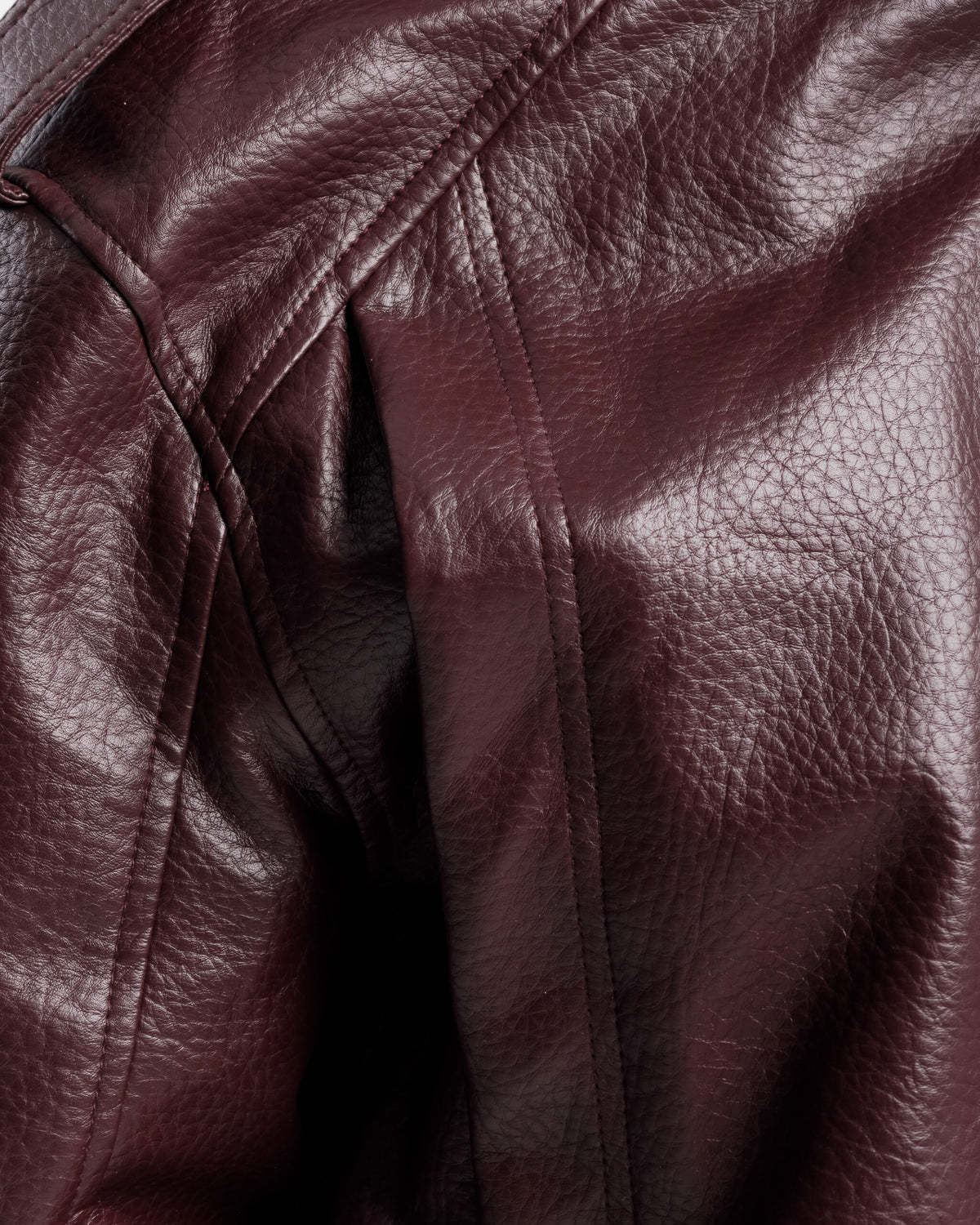 Chiodo in finta pelle con colletto BORDEAUX- CV2203