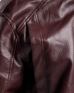 Chiodo in finta pelle con colletto BORDEAUX- CV2203