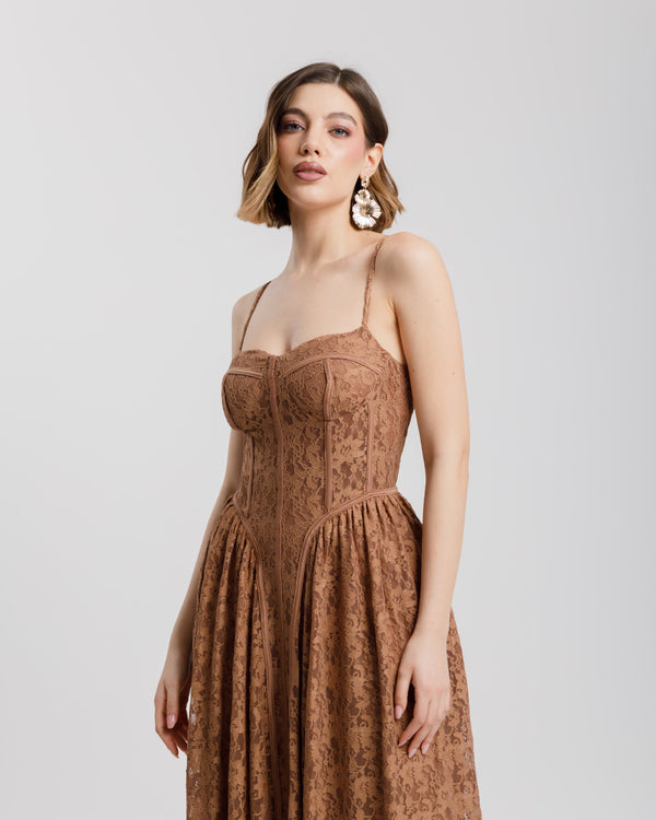 Abito in pizzo steccato - R12795