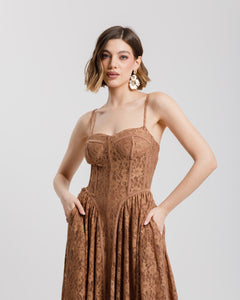 Abito in pizzo steccato - R12795