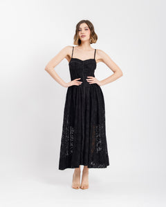 Abito in pizzo steccato - R12795