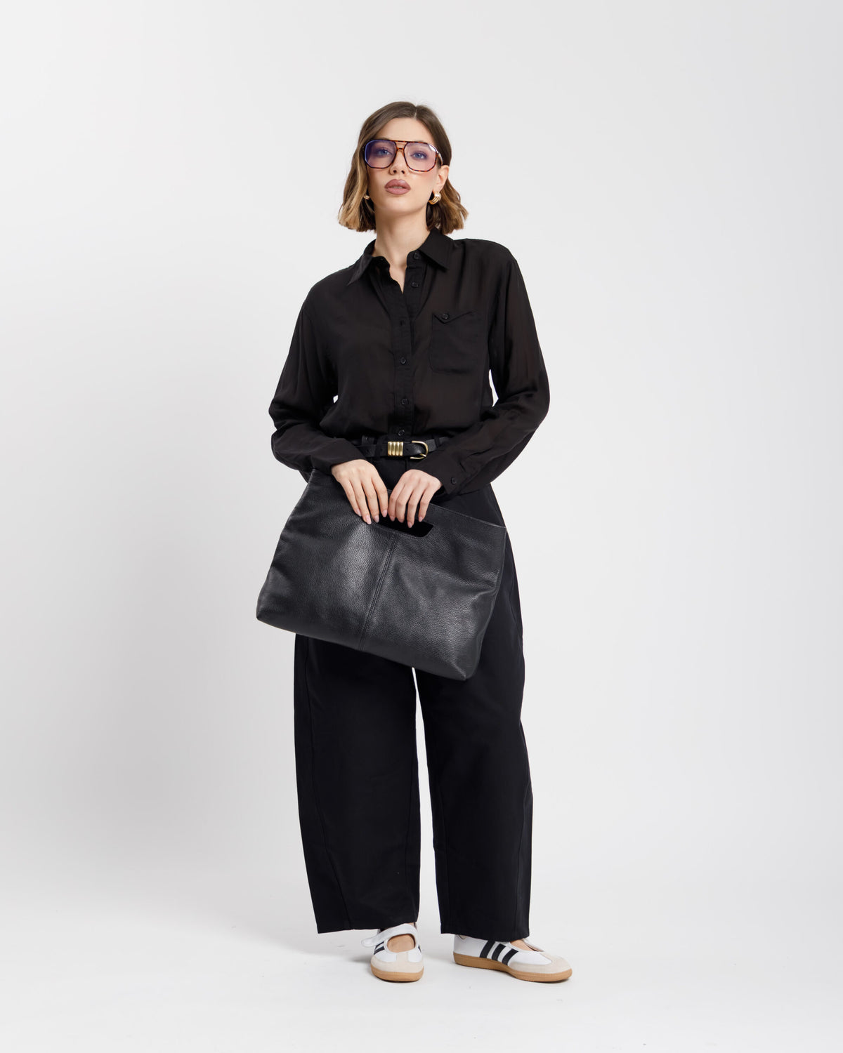 Pantaloni barrel in cotone - CHB8518