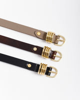 Cintura in pelle con fibbie a spirale - 2149/20 LOVING