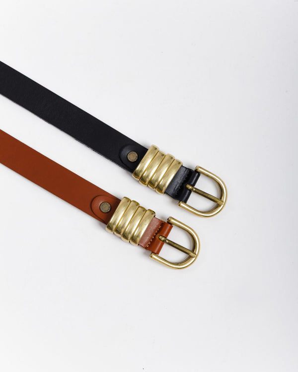 Cintura in pelle con struttura - 2648/25