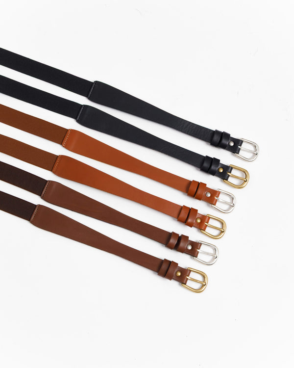 Cintura sottile in pelle elastica - 2035/20