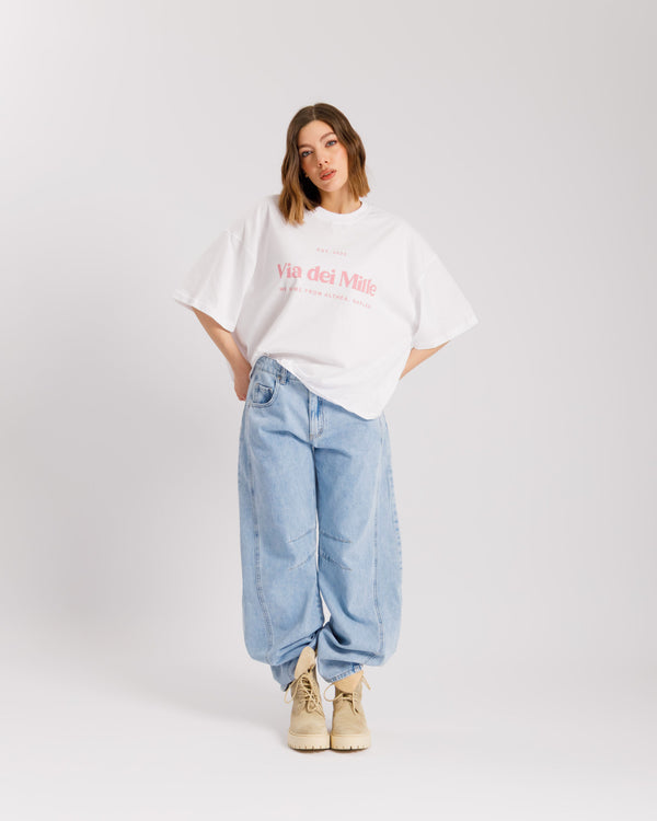 T-shirt VIA DEI MILLE BIANCA - ALTHÉA - C232
