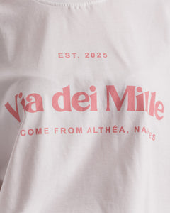 T-shirt VIA DEI MILLE BIANCA - ALTHÉA - C232