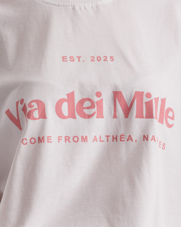 T-shirt VIA DEI MILLE BIANCA - ALTHÉA - C232