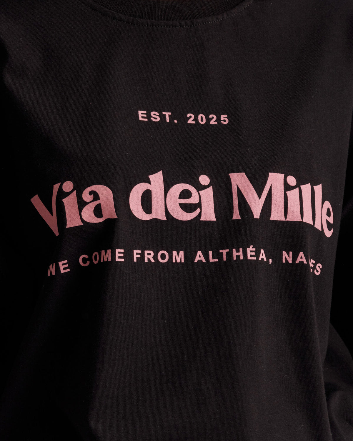 T-shirt VIA DEI MILLE NERA - ALTHÉA - C232