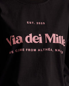 T-shirt VIA DEI MILLE NERA - ALTHÉA - C232