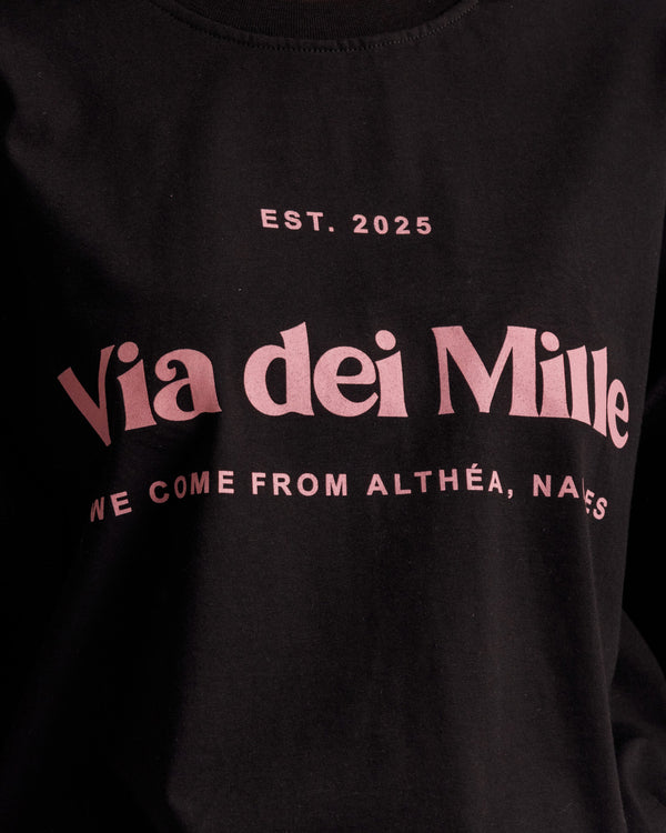 T-shirt VIA DEI MILLE NERA - ALTHÉA - C232