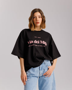 T-shirt VIA DEI MILLE NERA - ALTHÉA - C232