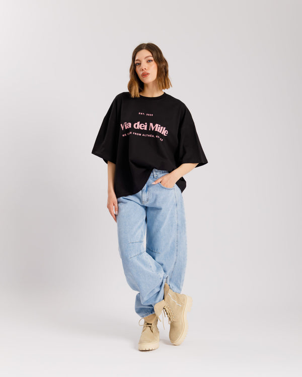 T-shirt VIA DEI MILLE NERA - ALTHÉA - C232