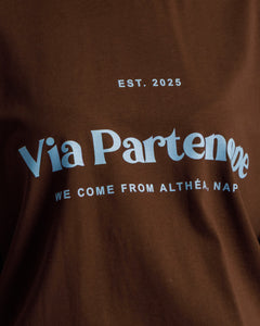 T-shirt VIA PARTENOPE MARRONE - ALTHÉA- C232