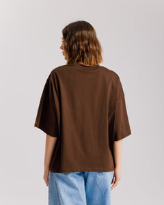 T-shirt VIA PARTENOPE MARRONE - ALTHÉA- C232