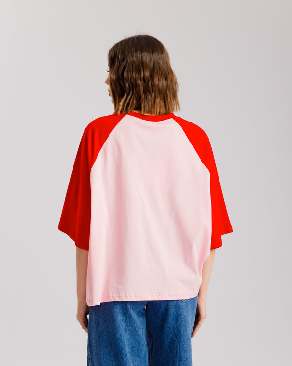 T-shirt bicolor ALTHÉA ROSA - C233