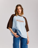 T-shirt bicolor ALTHÉA AZZURRA- C233