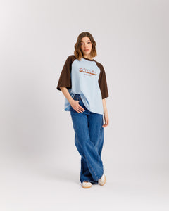 T-shirt bicolor ALTHÉA AZZURRA- C233
