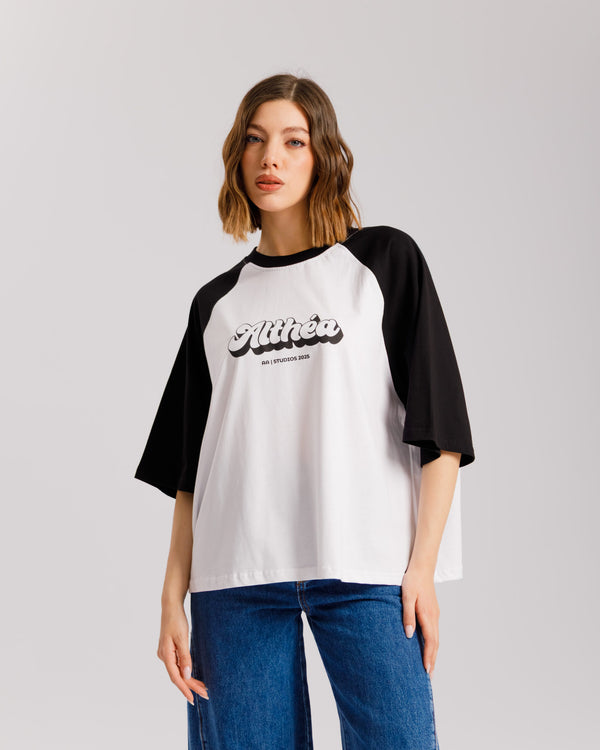 T-shirt bicolor ALTHÉA BIANCA/NERA - C233