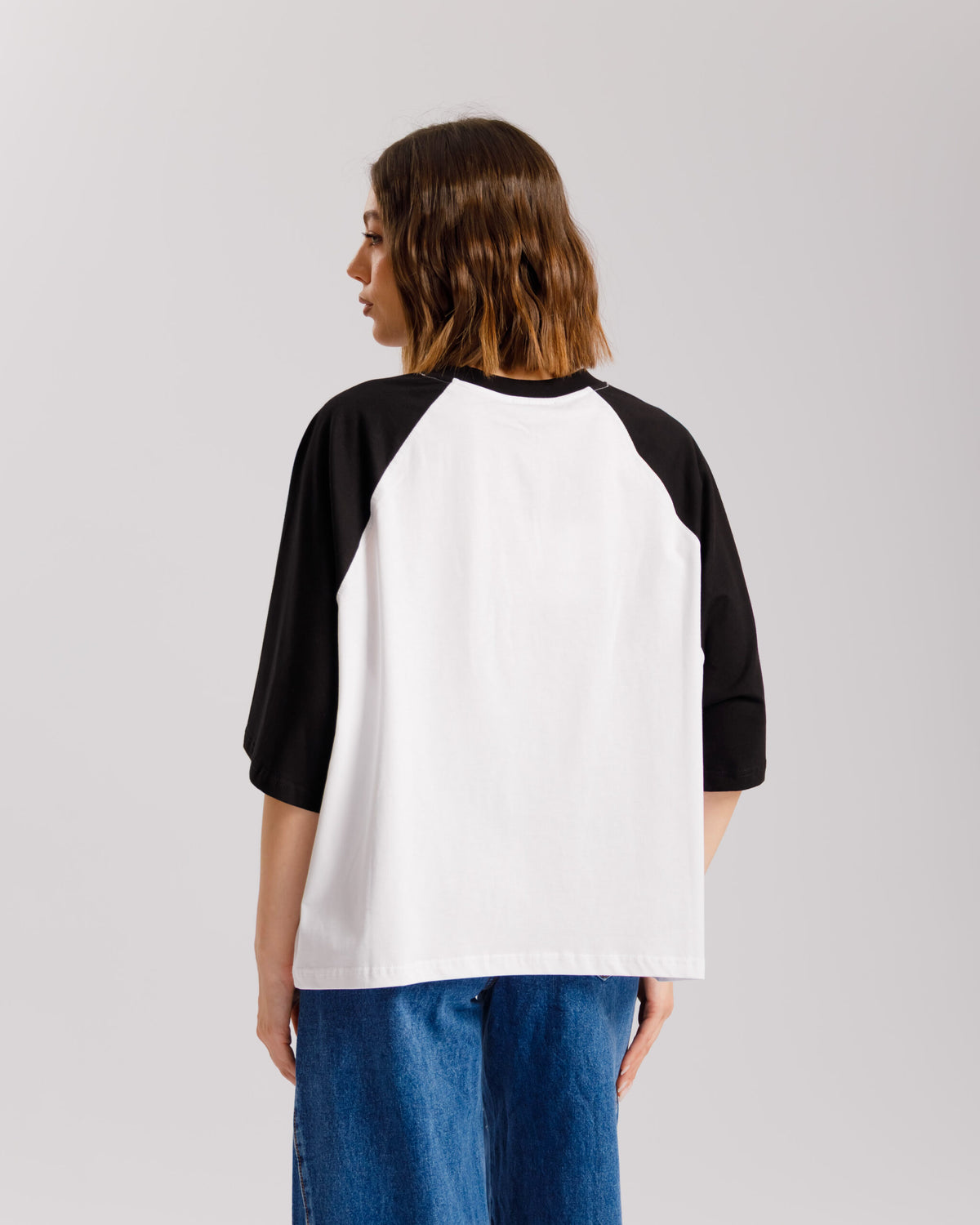 T-shirt bicolor ALTHÉA BIANCA/NERA - C233