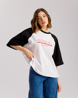 T-shirt bicolor ALTHÉA BIANCA/ROSA - C233