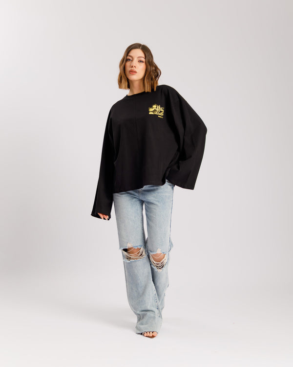 T-shirt long sleeve ALTHÉA NERA - C231