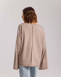 T-shirt long sleeve ALTHÉA TORTORA - C231