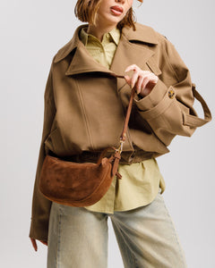 Trench corto collo alto BEIGE - W25226