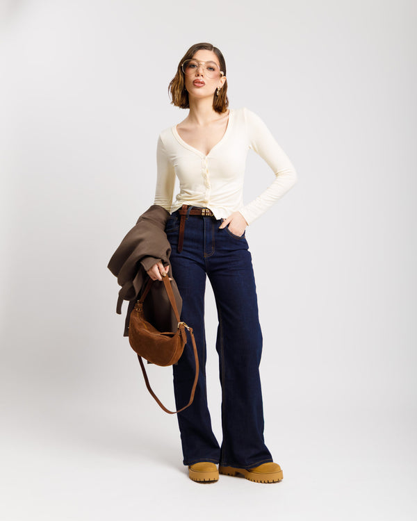 Jeans gamba dritta BLU MARINO  - KT608