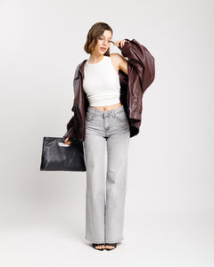 Jeans vita bassa con tasche GRIGIO - SK227-4