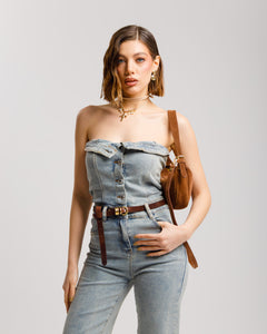 Jumpsuit a fascia in denim SABBIATA - K655